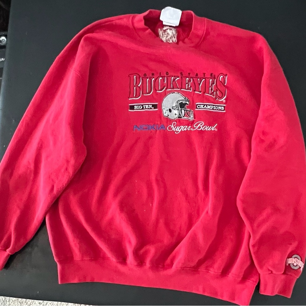Vintage Ohio State Buckeyes Crewneck XL Red Y2K Nike Sugar Bowl Big Ten